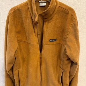 Columbia Plush Full-Zip Fleece Jacket — Camel